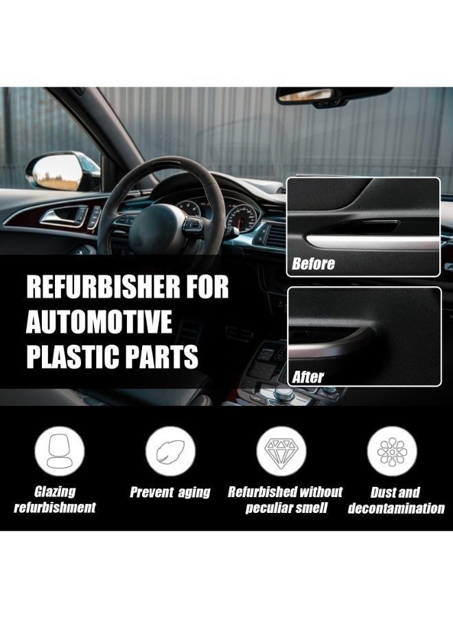 رايهونغ مُرمِّم البلاستيك والمطاط والفينيل والجلد 30 مل - مُنتج سريع المفعول لتنظيف وتلميع السيارات مع أداة تطبيق إسفنجية، يُعيد الحياة إلى لوحات القيادة والمقاعد والمصدات والأسطح الداخلية. - Image 5